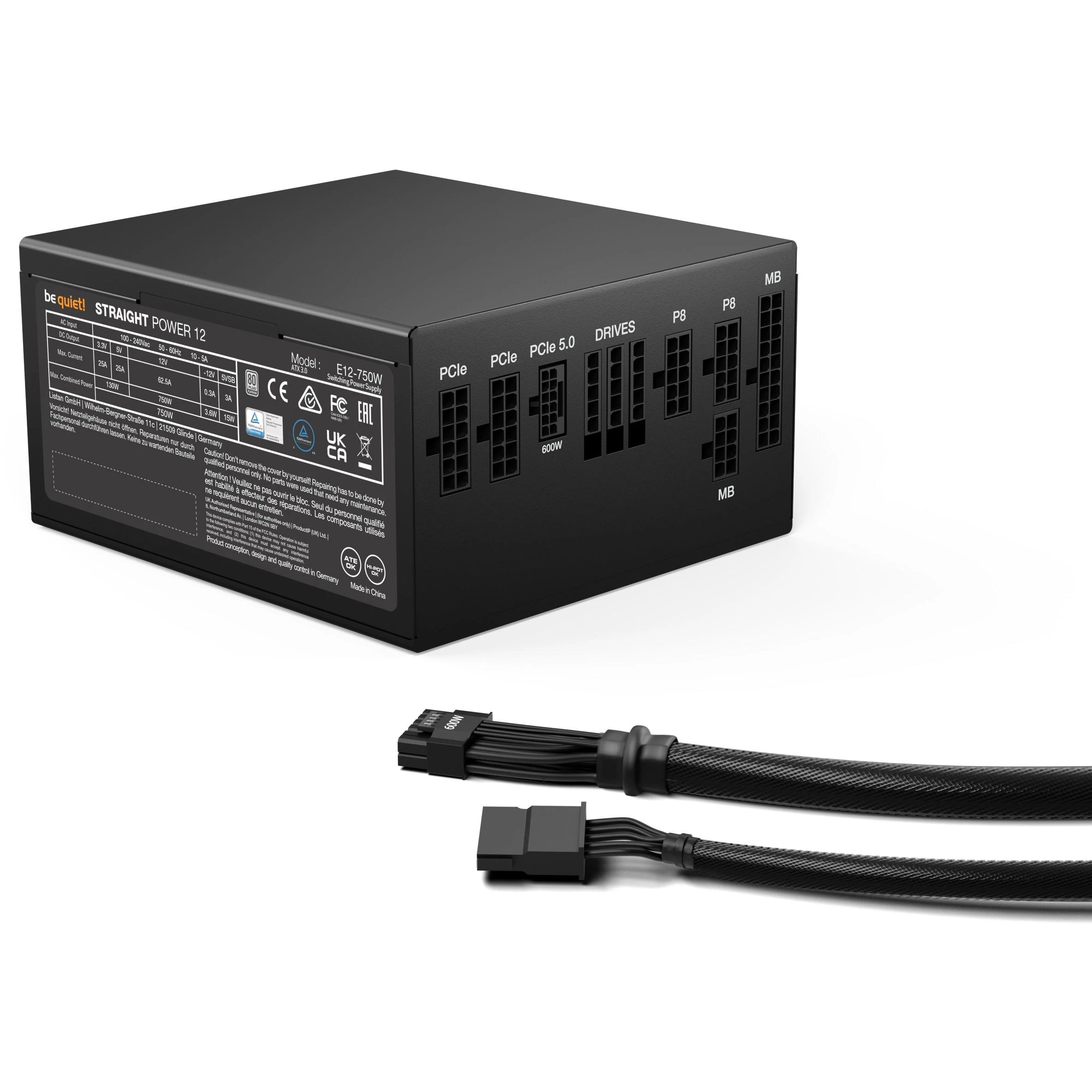 LISTAN BE QUIET Straight Power 12 750W platininis ATX maitinimo šaltinis