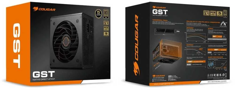 COUGAR GST750 maitinimo blokas 750 W 20+4 pin ATX ATX Juoda