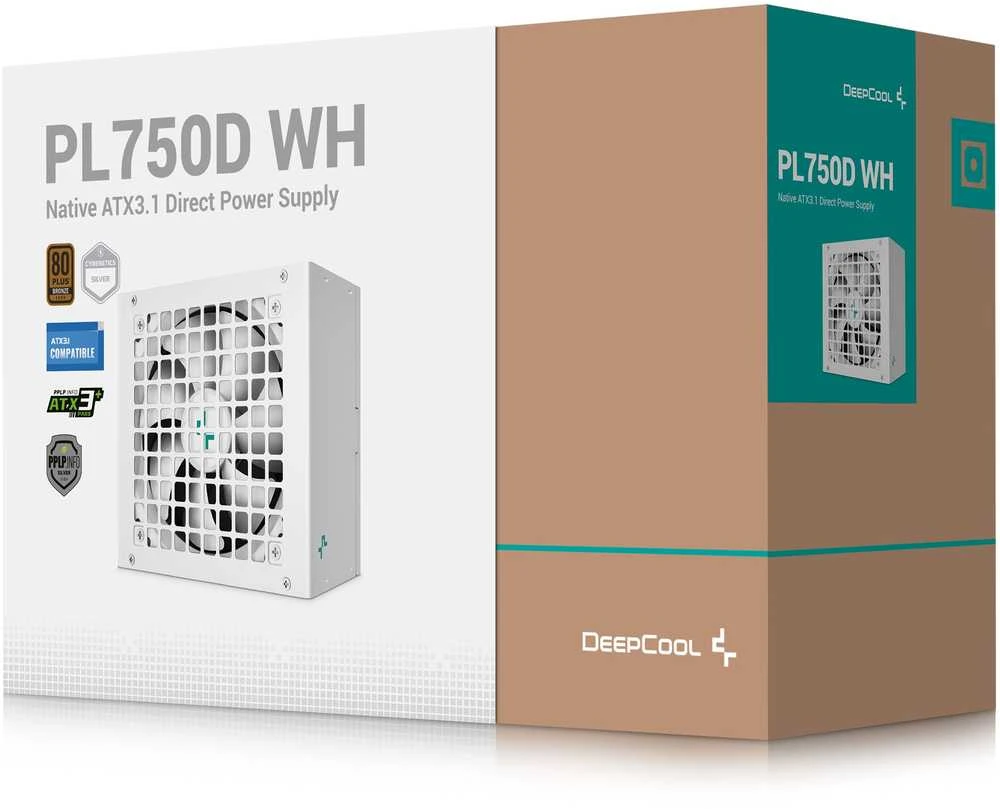 DeepCool PL750D WH maitinimo blokas 750 W 20+4 kontaktų ATX ATX Baltas