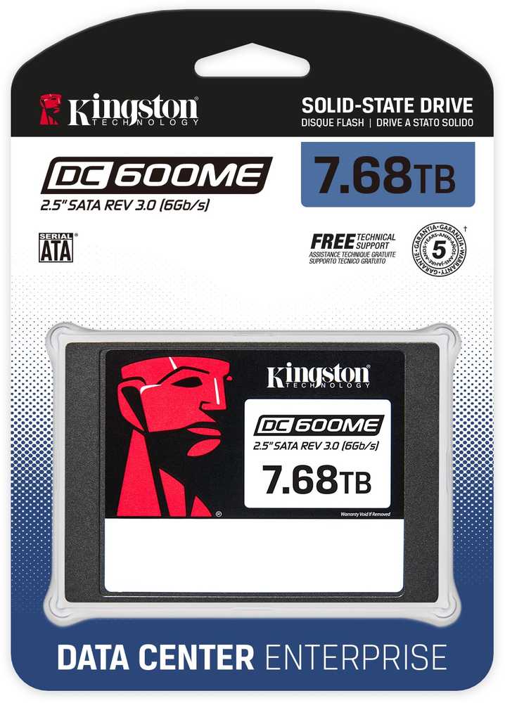 Kingston Technology 7680G DC600ME (mišraus naudojimo) 2,5 colio įmonės SATA SSD