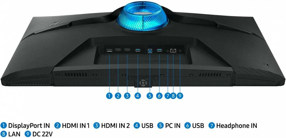 Monitorius Samsung Odyssey G70B LS32BG700EUXEN, 32", IPS, 3840 x 2160, 144 Hz, 1 ms