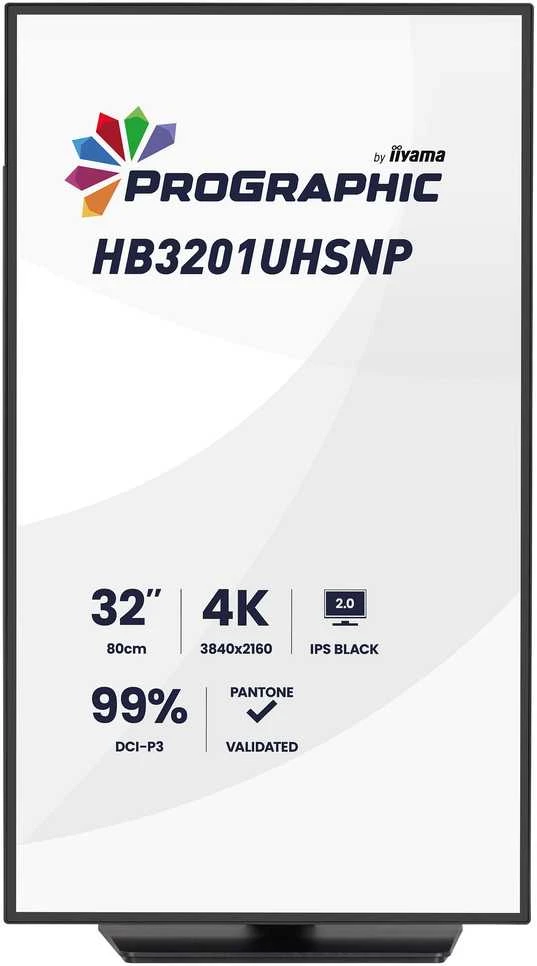 Monitorius iiyama ProGraphic HB3201UHSNP-B1 - IPS | 4K | USB-C PW96W | 31,5"