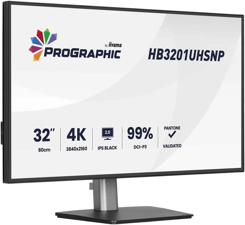 Monitorius iiyama ProGraphic HB3201UHSNP-B1 - IPS | 4K | USB-C PW96W | 31,5"