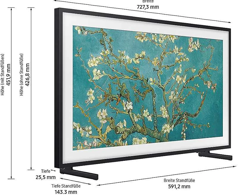 Televizorius Samsung The Frame GQ32LS03CBUXZG | 32" QLED FHD | Tizen