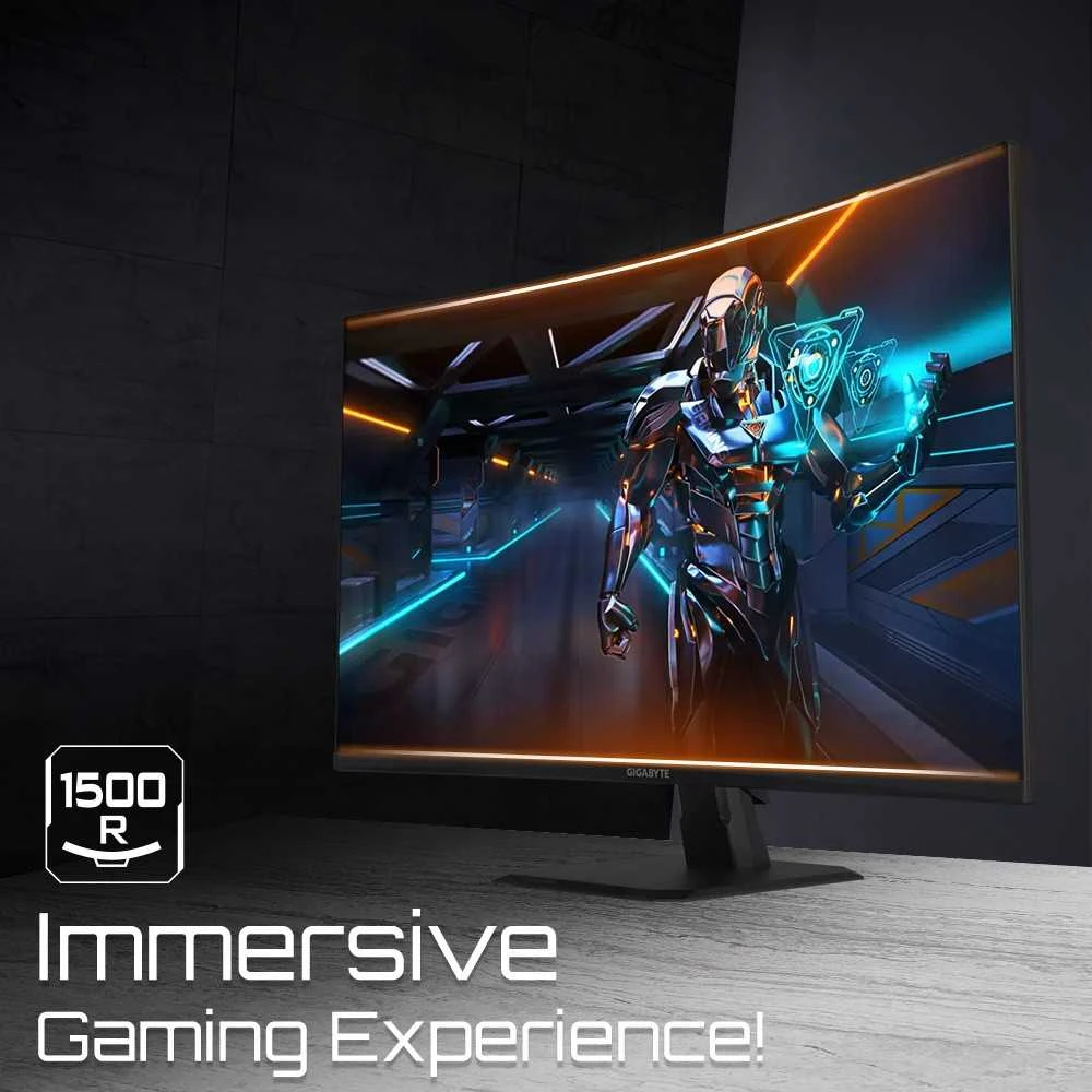 Gigabyte | Gaming Monitorius | GS32QC EU | 31.5 " | VA | 170 Hz | 1 ms | 2560 x 1400 pikselių | 300 cd/m² | HDMI jungtys quantity 2