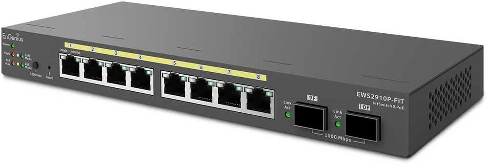 Šakotuvas Switch EnGenius 8-port GbE PoE (ESW2910P-FIT)