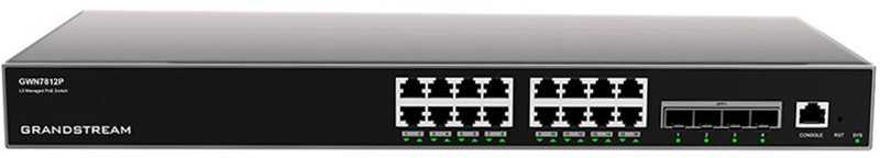 Šakotuvas GrandStream Network connections Managed L3 Gigabit Ethernet (10/100/1000) Support PoE Gray