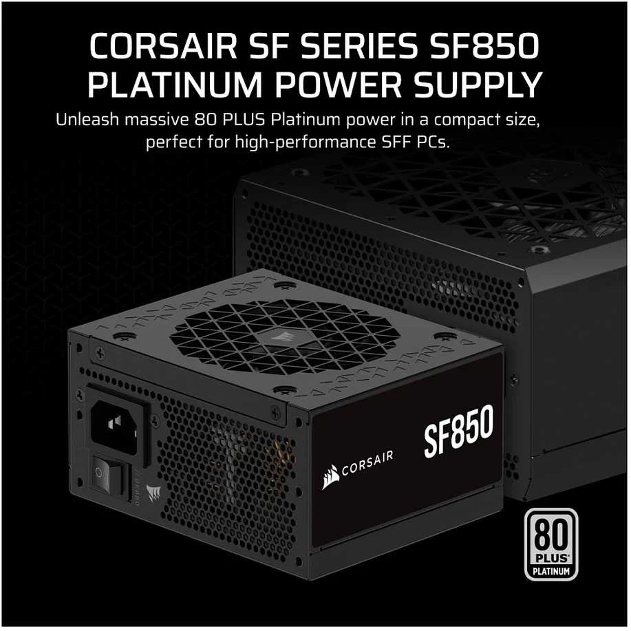 Corsair visiškai modulinis 80 PLUS platininis SFX maitinimo šaltinis (ES) | SF serija SF850 | 850 W