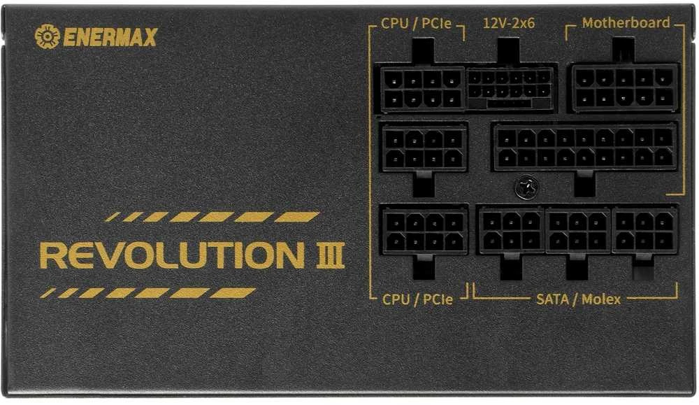 850W Enermax maitinimo šaltinis 850W Revolution3 80+ Gold Juodas FULLMOD