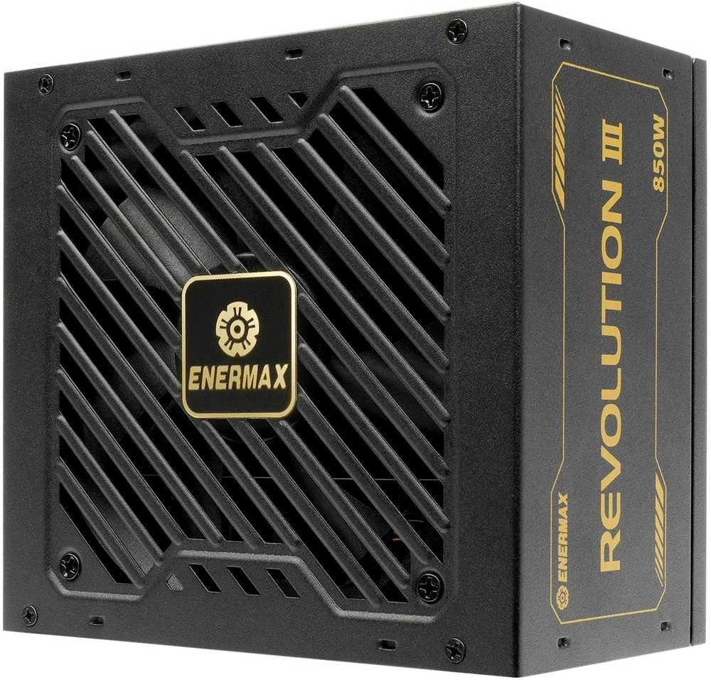 850W Enermax maitinimo šaltinis 850W Revolution3 80+ Gold Juodas FULLMOD