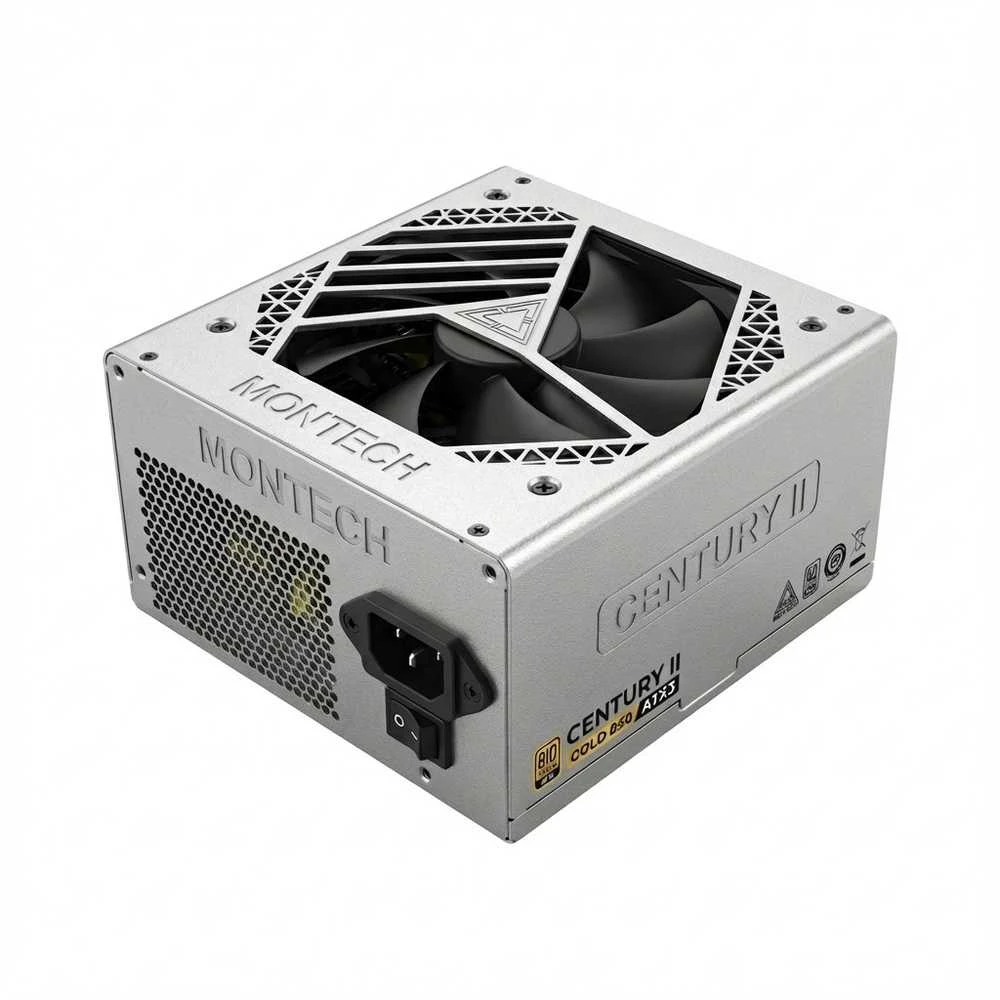 „Montech Century II 80 PLUS Gold“ maitinimo šaltinis, pilnai modulinis, ATX 3.1, PCIe 5.1 × 850 vatų