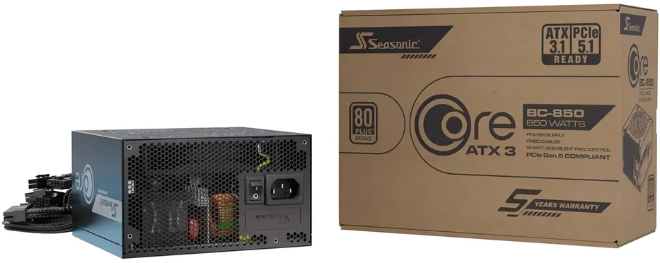 Maitinimo šaltinis SeaSonic Core BC-850 850W ATX 3.1 (SRP-CBC851-A5A51JF)