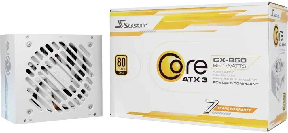 850W „Seasonic Core GX-850-V2-Baltas“ kabelių valdymas