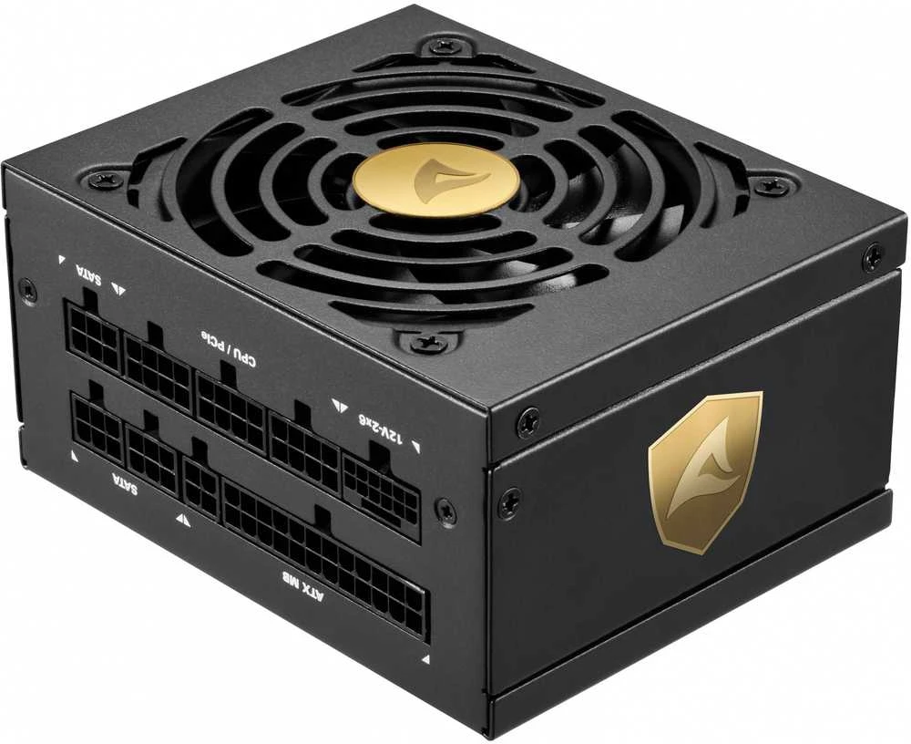 „Sharkoon Rebel P20 SFX 850W“, kompiuterio maitinimo šaltinis - juodas, 1x 12 kontaktų didelio galingumo jungtis, 2x PCIe, kabelių valdymas, 850 vatų
