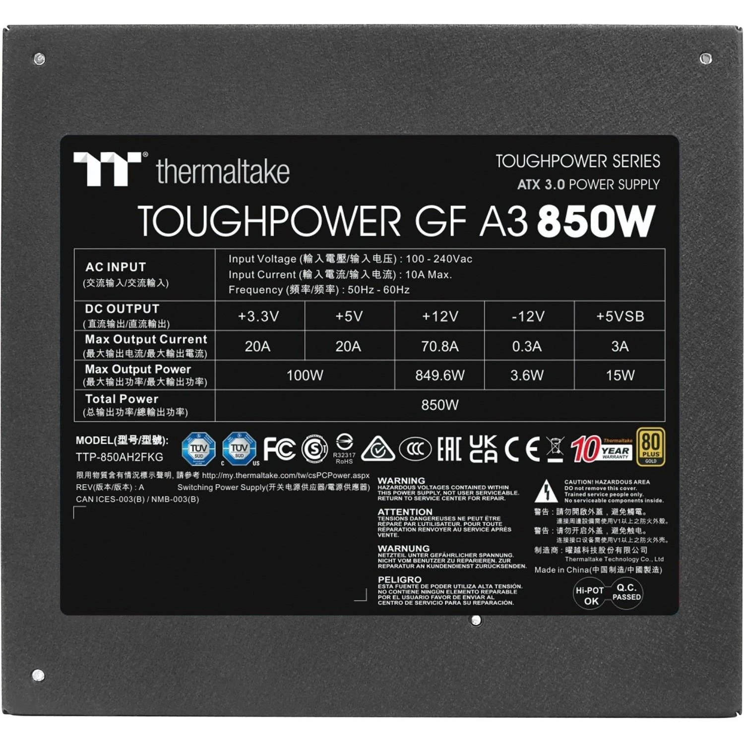 Thermaltake Toughpower GF A3 850W