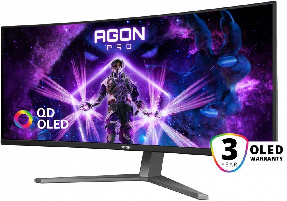 Monitorius AOC | AGON PRO AG346UCD | 34 " | OLED | WQHD | 21:9 | 175 Hz | 0.03 ms | 3440 x 1440 pikselių | 250 cd/m² | HDMI jungtys quantity 2