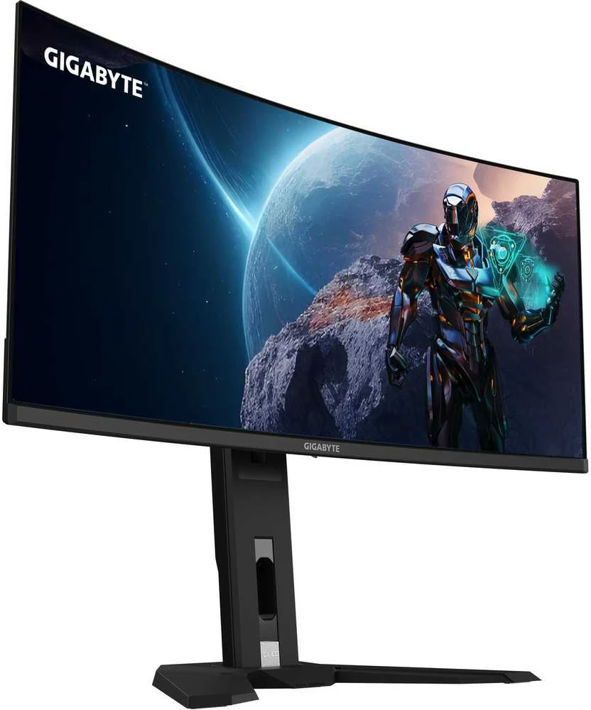 Monitorius Gigabyte | MO34WQC EK1 | 34" | OLED | WQHD | 175 Hz | 0,03 ms | 3440 x 1440 pikselių | 250 cd/m² | HDMI jungčių kiekis: 2