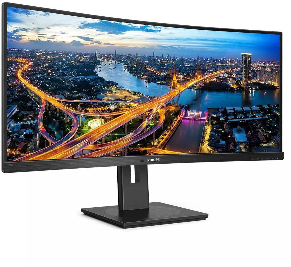 Monitorius Philips 345B1C/00 lenktas „UltraWide“ QHD 3440 x 1440 p/Adaptive-Sync/DisplayPort