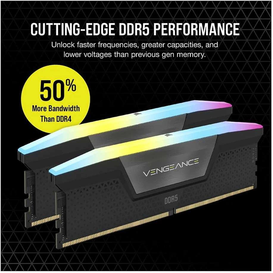 RAM „Corsair Vengeance RGB 8GB“ [1x8GB 5200MHZ CL40 DIMM] atminties kortelė