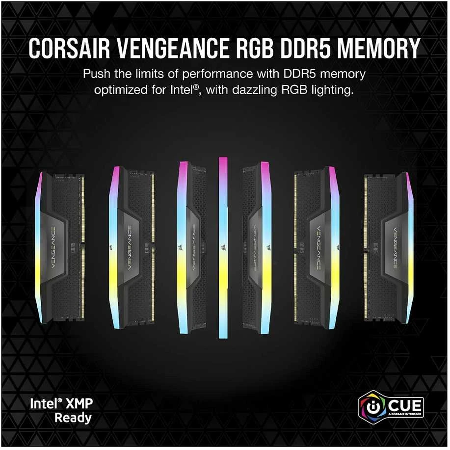 Corsair Vengeance DDR5 atminties moduliai su RGB apšvietimu