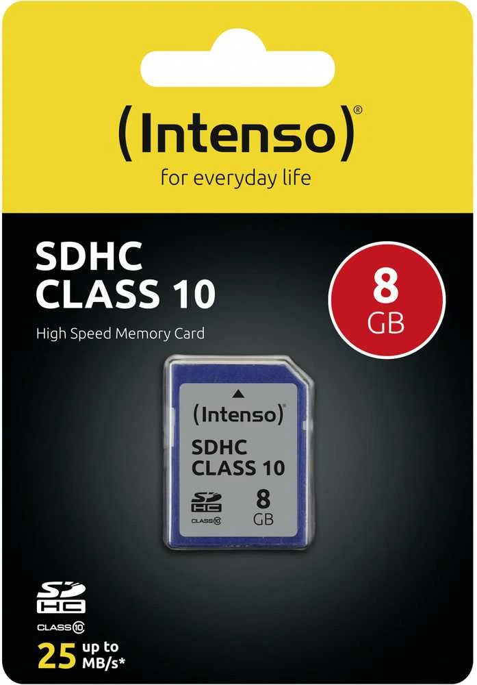 Atminties kortelė Intenso Intensyvus SDHC 8GB Class10 3411460