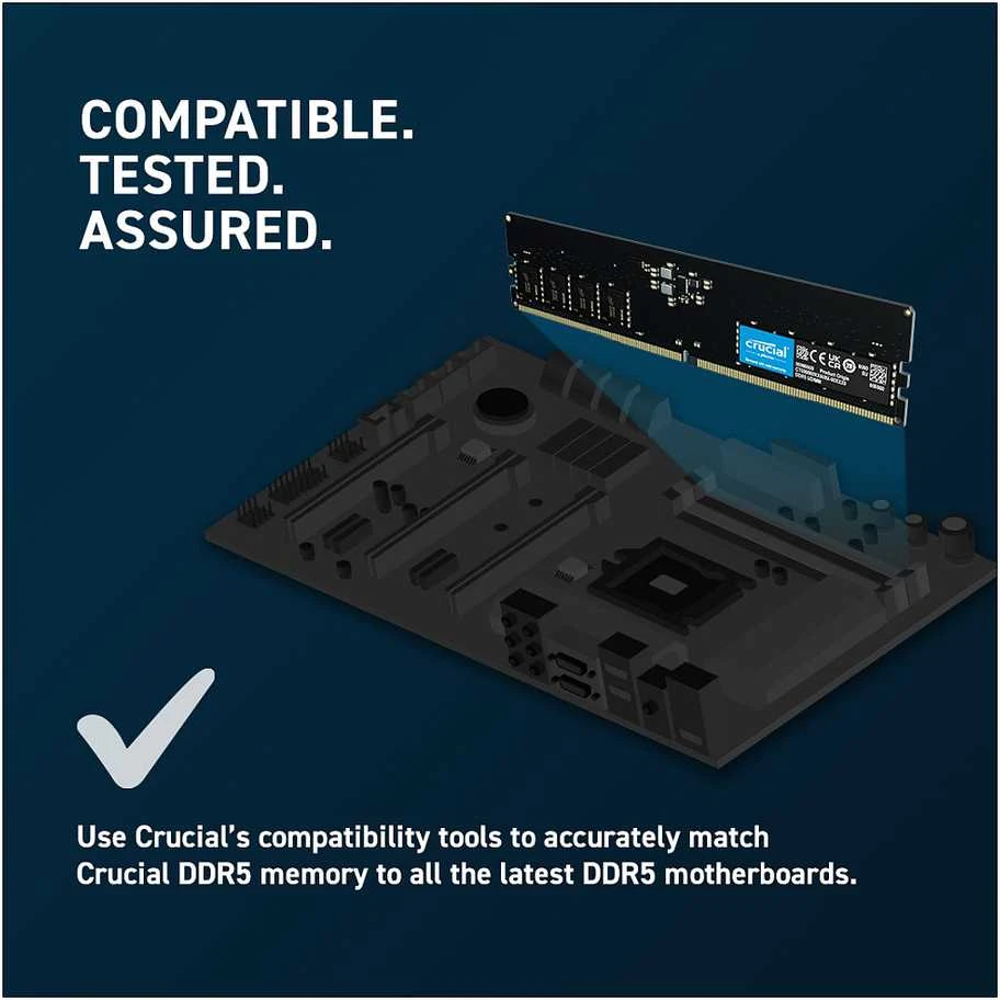 RAM Crucial 8GB DDR5-5600 UDIMM CL46 (16Gbit)