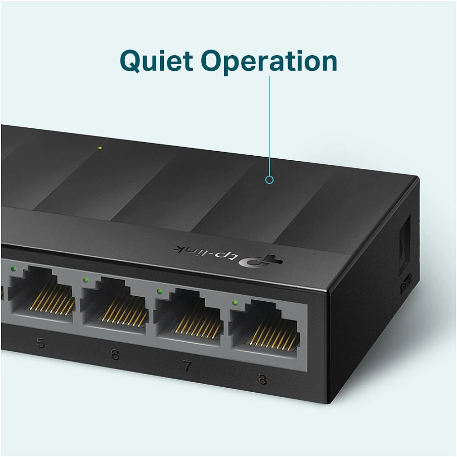 TP-LINK LiteWave 8-port Gigabit Desktop Switch 8 Gigabit RJ45 Ports Desktop Plastikinis dėklas