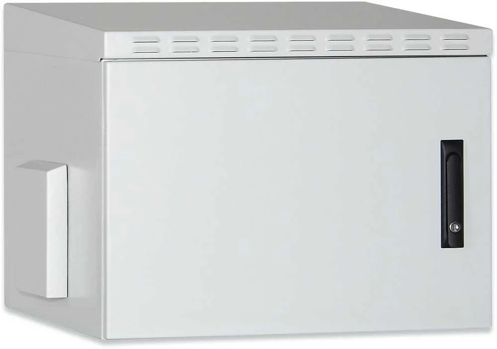 9HE Wandgehuse, Outdoor, IP55 579x600x600 mm, Farbe Grau (RAL 7035) DIGITUS Professional