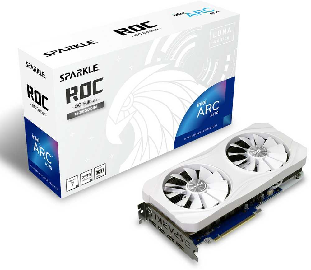 Sparkle Intel Arc A770 ROC Luna 16GB WH vaizdo plokštė