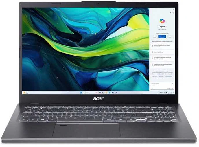 Nešiojamas kompiuteris Acer Aspire 15 (A15-61M-R72A) - vidinė (QWERTY) klaviatūra 15,6" Full HD, Ryzen R5-8640HS (16" TOPS), 16 GB RAM, 512 GB SSD, Windows 11