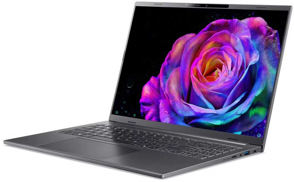 Nešiojamas kompiuteris „Acer Aspire 16“ dirbtinio intelekto OLED (A16-52M-75LW) „Copilot+“ 16,0 colių įstrižainės WUXGA OLED ekranas su „Intel i7U-258V“ (47 colių įstrižainė) procesoriumi, 32 GB RAM, 1 TB SSD, „Windows 11“ operacine sistema.