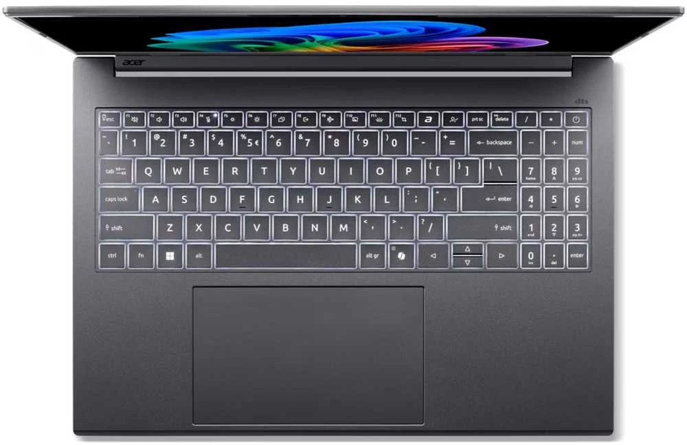 Nešiojamas kompiuteris „Acer Aspire 16“ dirbtinio intelekto OLED (A16-52M-75LW) „Copilot+“ 16,0 colių įstrižainės WUXGA OLED ekranas su „Intel i7U-258V“ (47 colių įstrižainė) procesoriumi, 32 GB RAM, 1 TB SSD, „Windows 11“ operacine sistema.