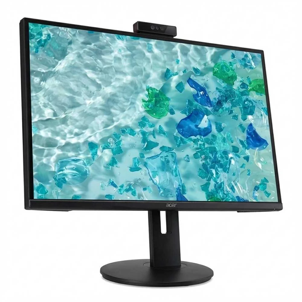 Monitorius „Acer Vero B248WE5wemiqprcuzx“ – 24 colių | IPS | WUXGA | 100 Hz | HDR10 | Adaptyvus sinchronizavimas | USB-C | RJ-45 | 4 USB šakotuvai | Internetinė kamera | „Pivot“ | Aukščio reguliavimas 150 mm | Juodas