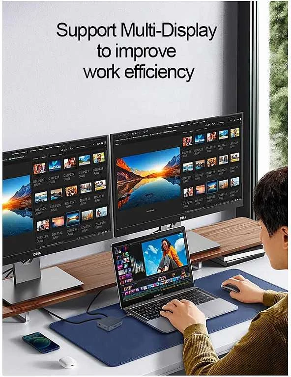 Acer 7-in-1 USB Type-C dokas | Ethernet LAN (RJ-45) jungtys 1 | DisplayPorts kiekis 1 | HDMI jungtys kiekis 1