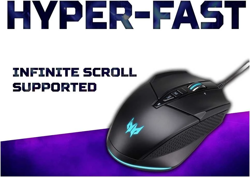 Acer pelė Predator Cestus 335, 19,000 DPI, 10 Programmable Mygtukai