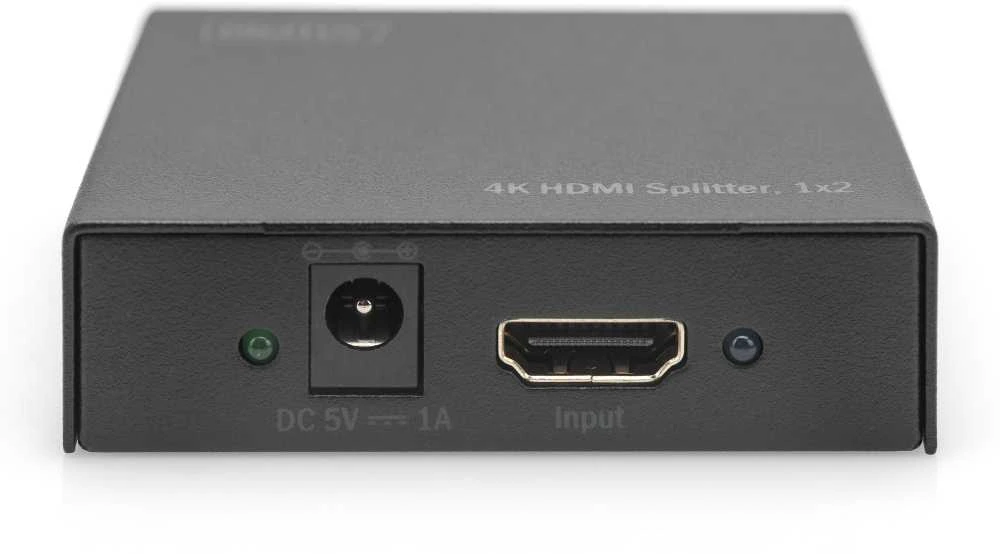 Šakotuvas Assmann Electronic Digitus DIGISTUS 4K HDMI Splitter 1x2 unterstuetzt 4K2K 3D Video Format Farbe juodas