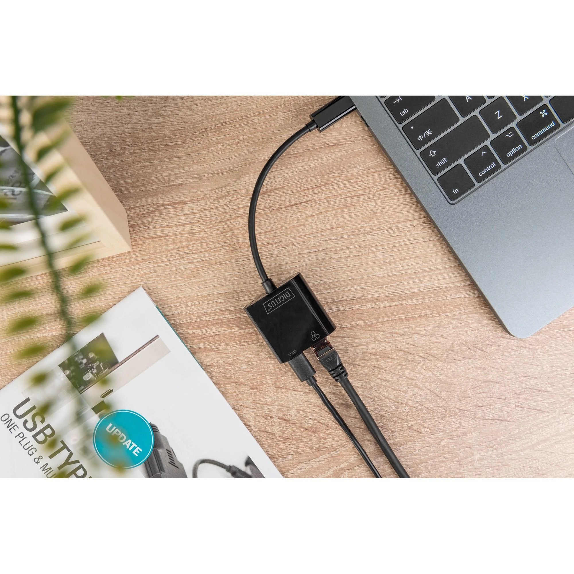 Assmann Electronic Assmann elektroninis DIGITUS USB Type-C Gigabit Ethernet adapteris su maitinimo tiekimo palaikymu