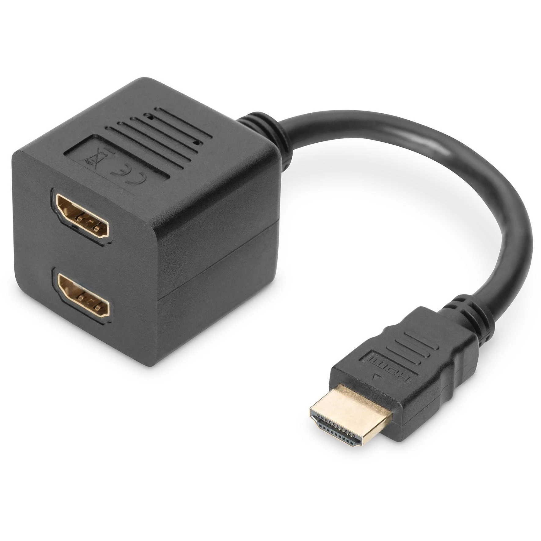 HDMI Y skirstytuvo adapteris su dviem išvesties lizdais