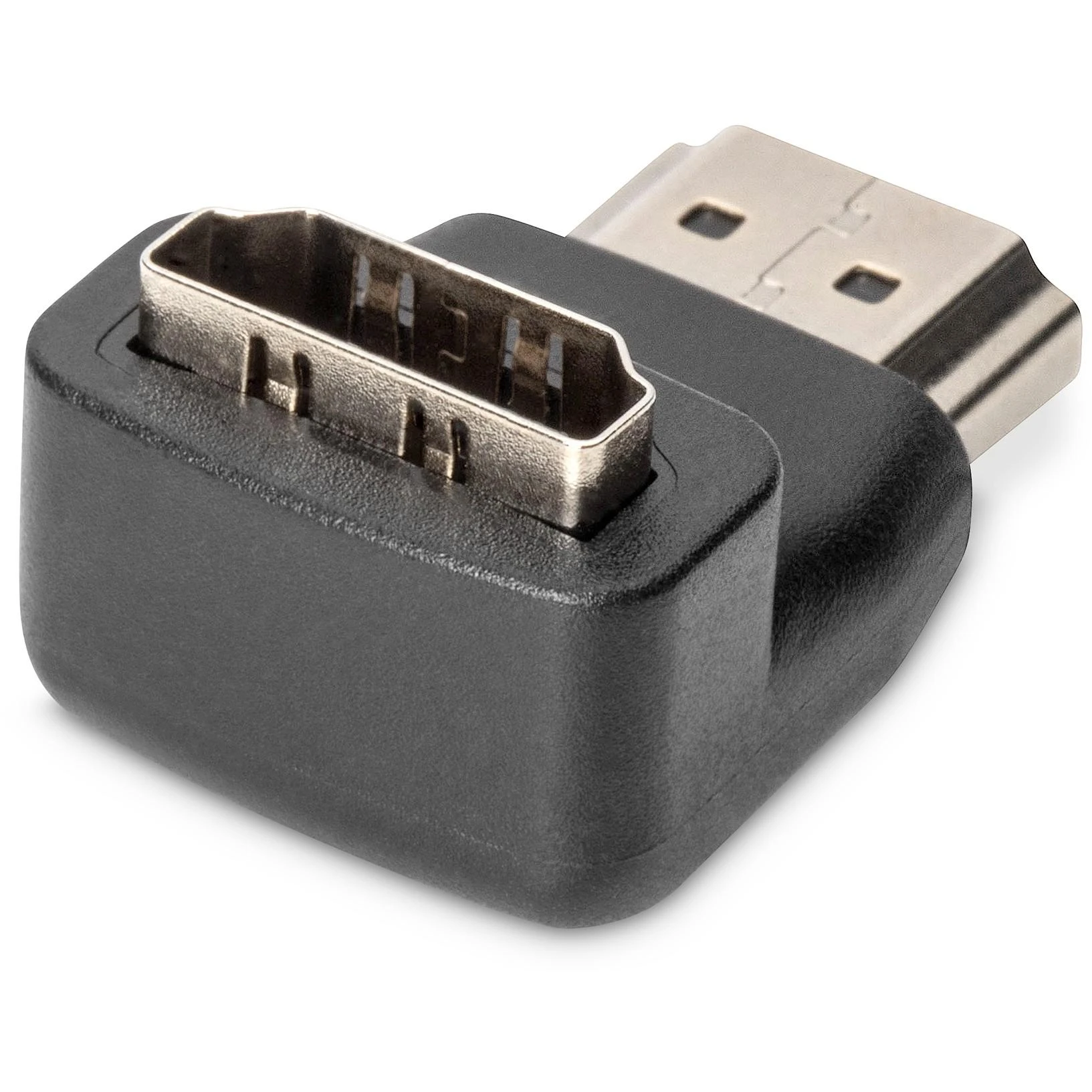 Assmann Electronic ASSMANN HDMI adapteris A tipo 90 laipsnių kampu M/F Ultra HD 60p bl auksinis