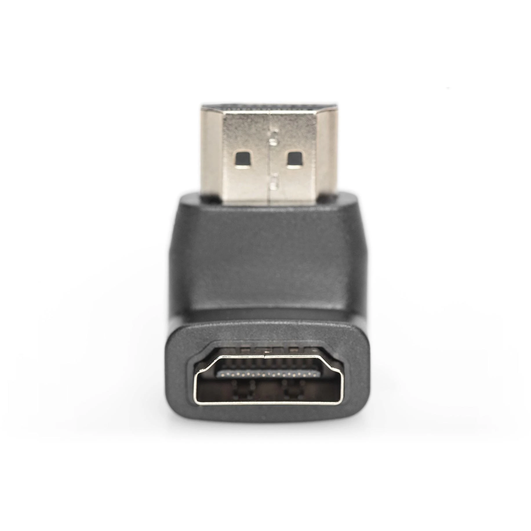 Assmann Electronic ASSMANN HDMI adapteris A tipo 90 laipsnių kampu M/F Ultra HD 60p bl auksinis