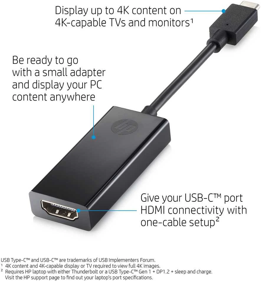 Hewlett Packard (HP) HP USB-C į HDMI 2.0 adapteris