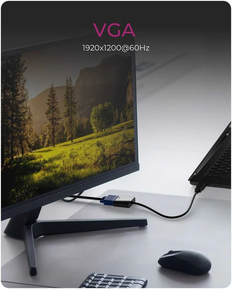 ICY BOX HDMI A į VGA jungtį