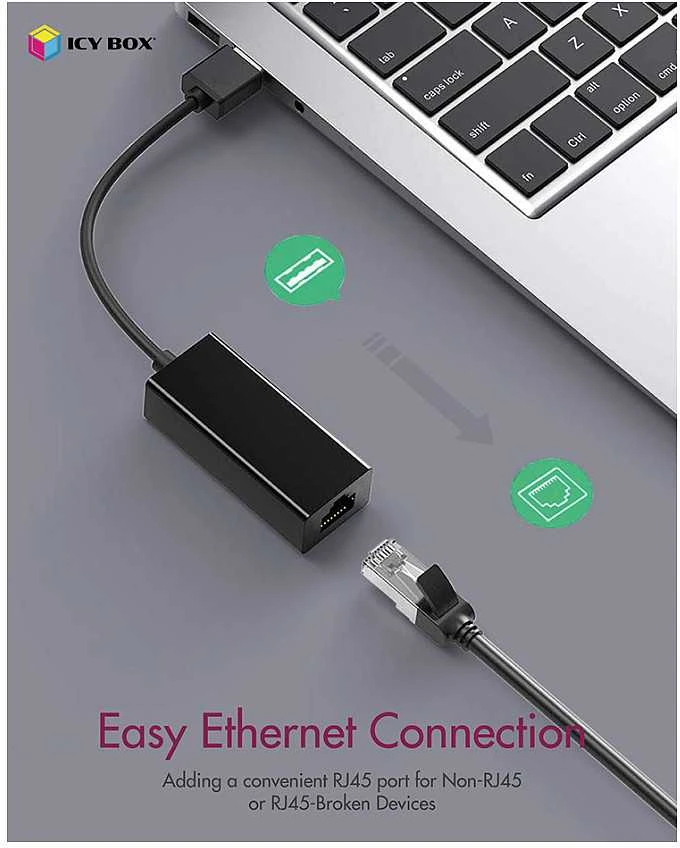 Icy Box Raidsonic | USB 3.0 (A tipo) į Gigabit Ethernet adapteris | IB-AC501a