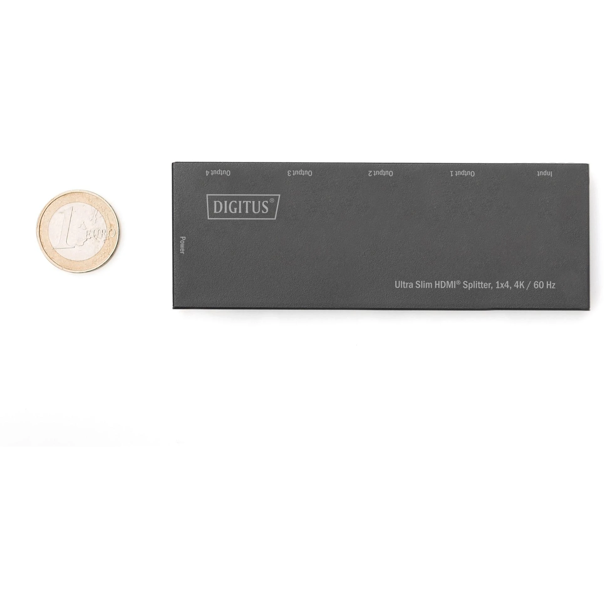 Assmann Electronic Assmann elektroninis DIGITUS DS-45323 itin plonas HDMI skirstytuvas 1x4 4K/60Hz HDR HDCP 2.2 18Gbps, maitinamas mikro USB