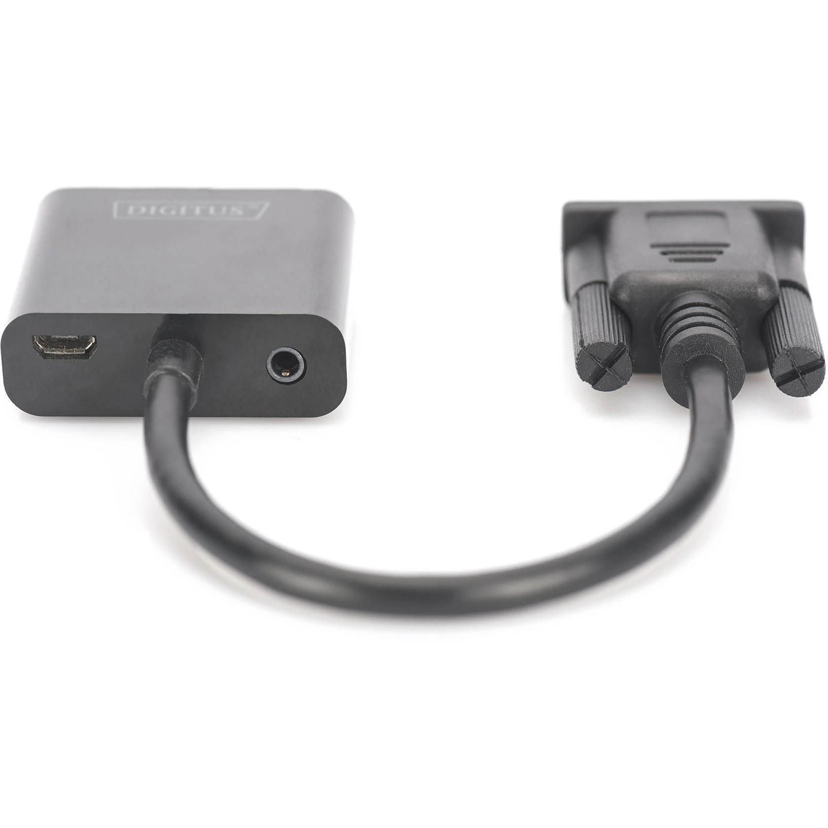 Assmann Electronic DIGITUS VGA į HDMI konverteris + garso 3,5 mm Full HD 1080p kabelio tipas 15 cm juodas