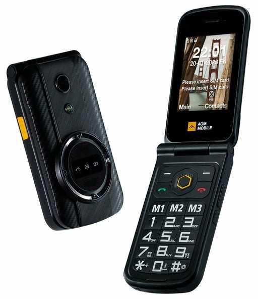 Išmanusis telefonas AGM Mobile M8 Klapper 4G Rugged Juodas