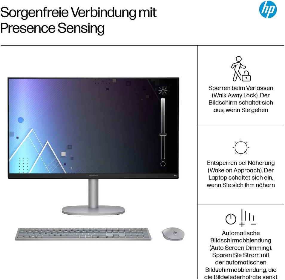 Monitorius HP OmniStudio X 27-cs1470ng AiO 27" UHD Core Ultra 7 258V 32GB/1TB SSD Win11 BX9J0EA#ABD sidabrinis
