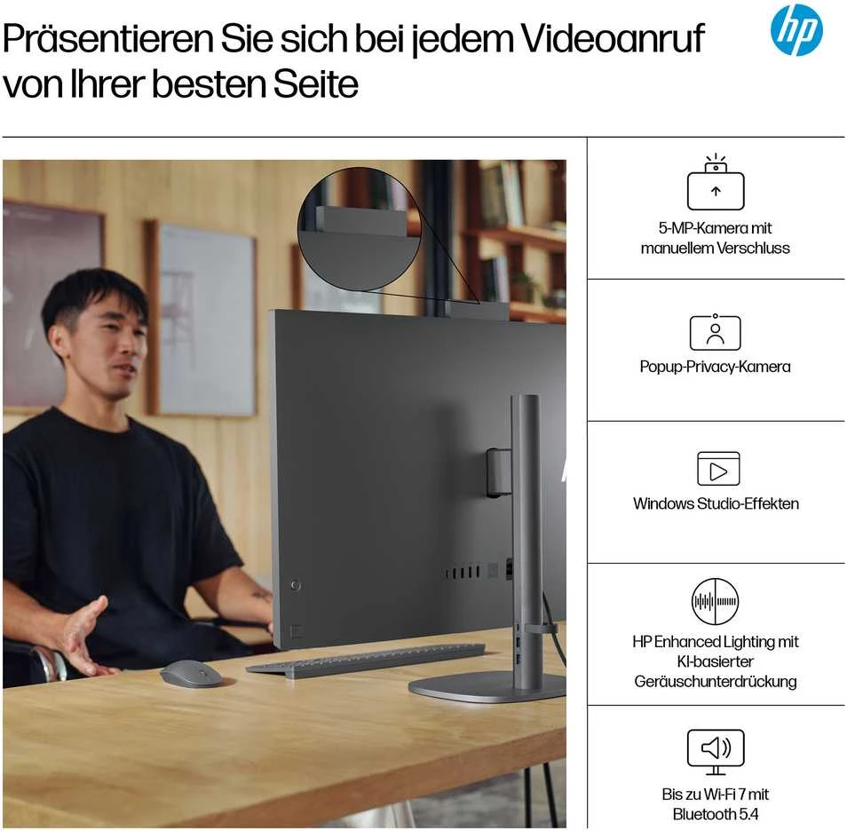Monitorius HP OmniStudio X 32" UHD IPS daugiafunkcis kompiuteris su Core Ultra 7 256V 16GB / 1TB SSD Win11 32-c1073ng