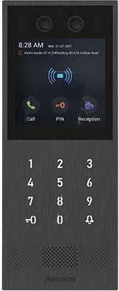 „Akuvox X912“ aukščiausios klasės antivandalinis vaizdo domofonas „FaceID“.