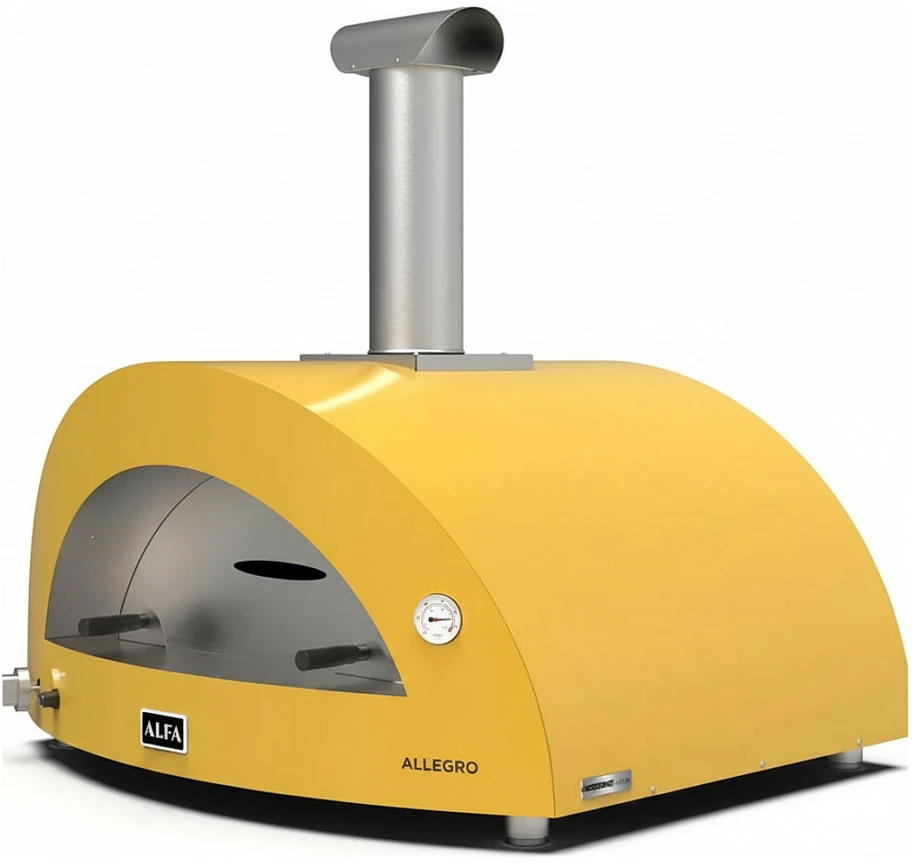Alfa Forni Moderno 5 Pizza Hybrid Ugnies geltona